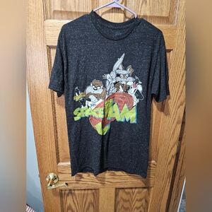 Gildan Space Jam Black Speckled Crewneck T-Shirt